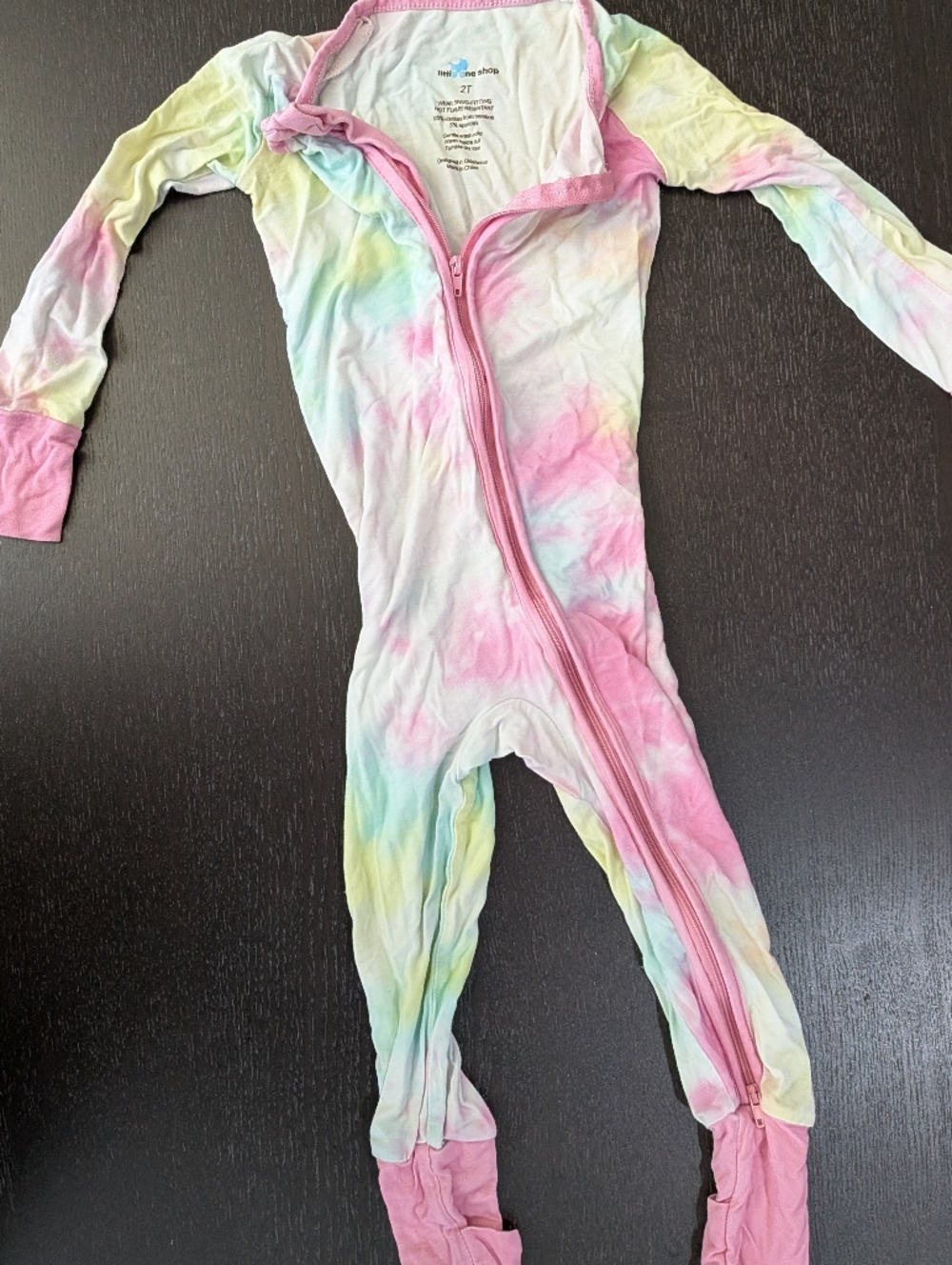 Little One Shop Bamboo Zip Pajama 2T Tie Dye